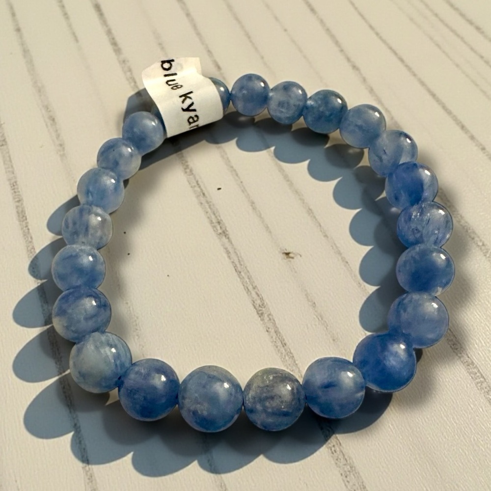 Blue Kyanite Crystal 8mm Bracelet